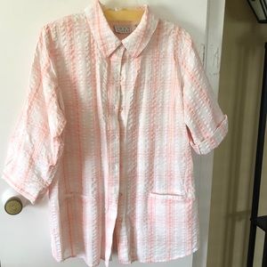 Shirt, gingham pink plaid sz xl